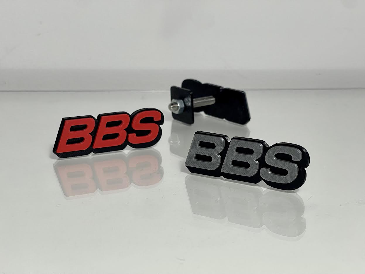 BBS Emblem front view showing glossy finish and design details