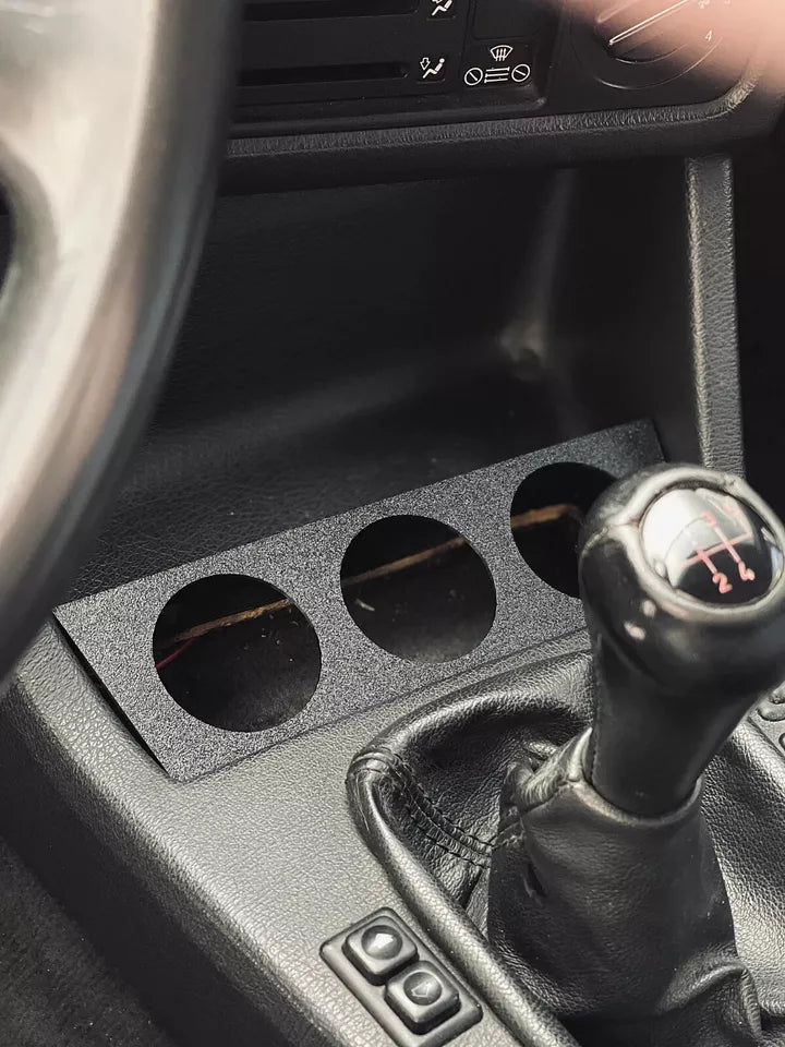 Close-up of BMW E30 Ashtray Gauge Pod highlighting build quality