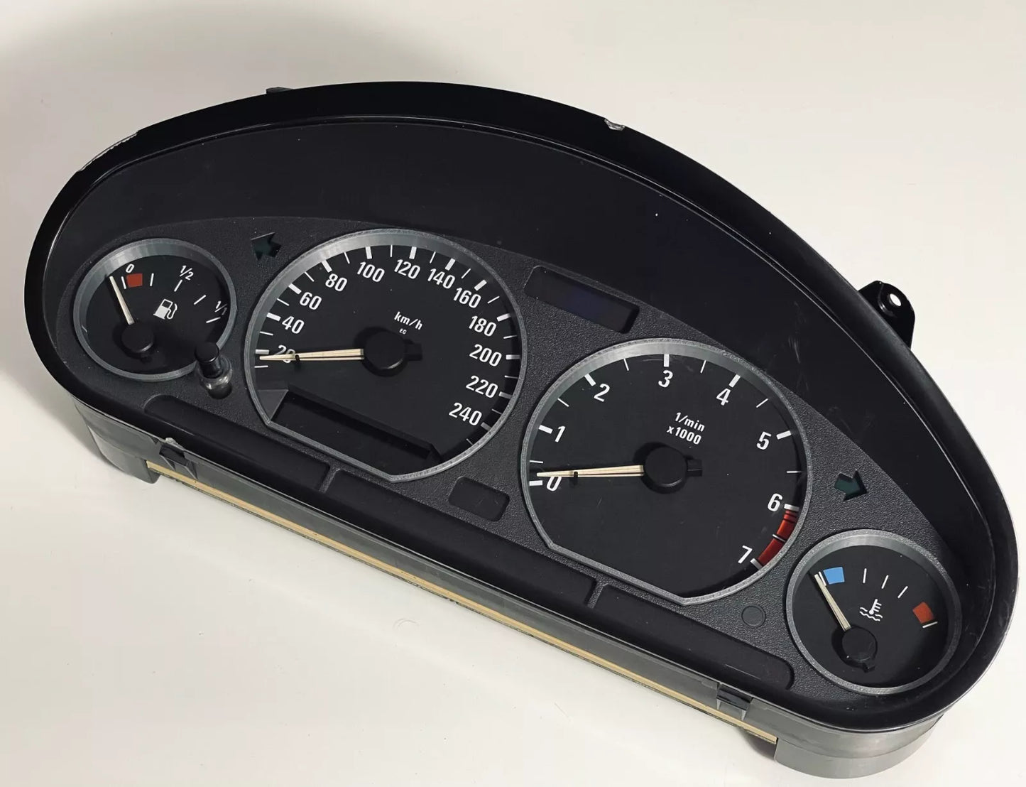 BMW E36 Gauge Cluster Rings in silver