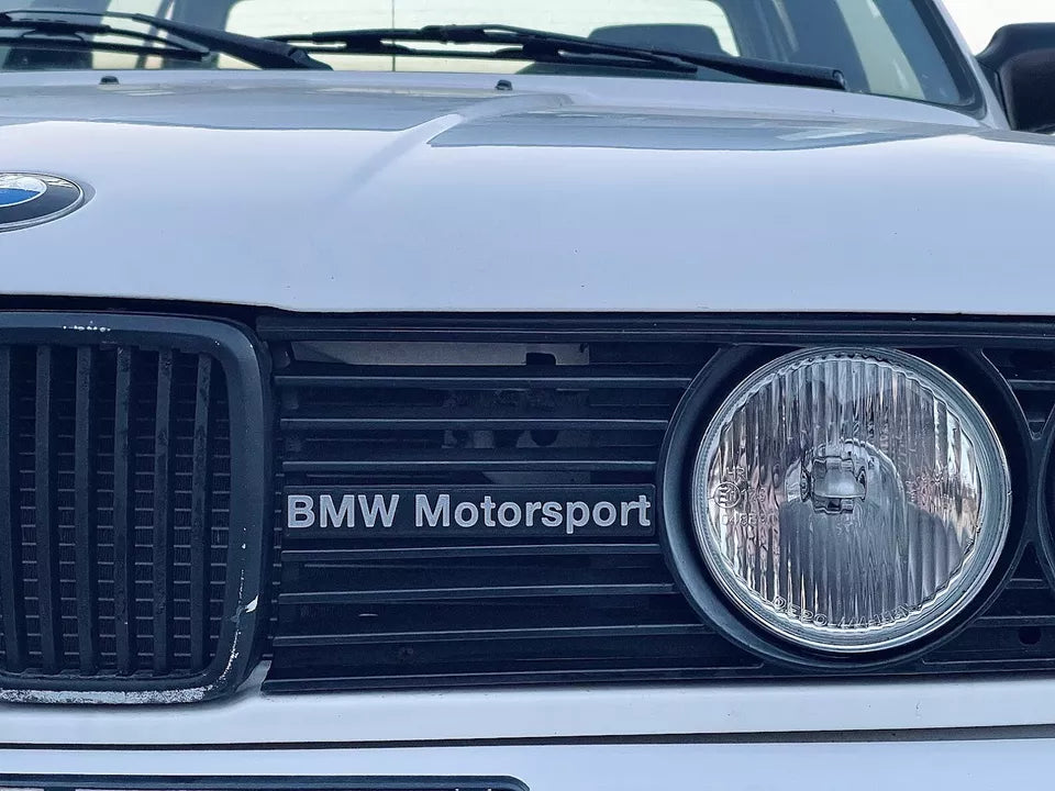 BMW Motorsport Emblem front view showing another angle