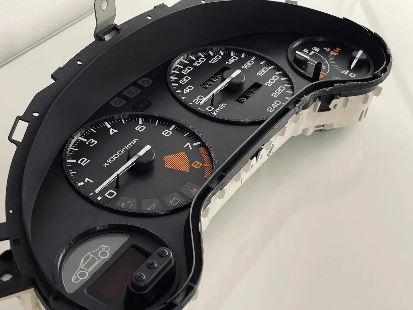 Honda Del Sol Gauge Cluster Rings in black