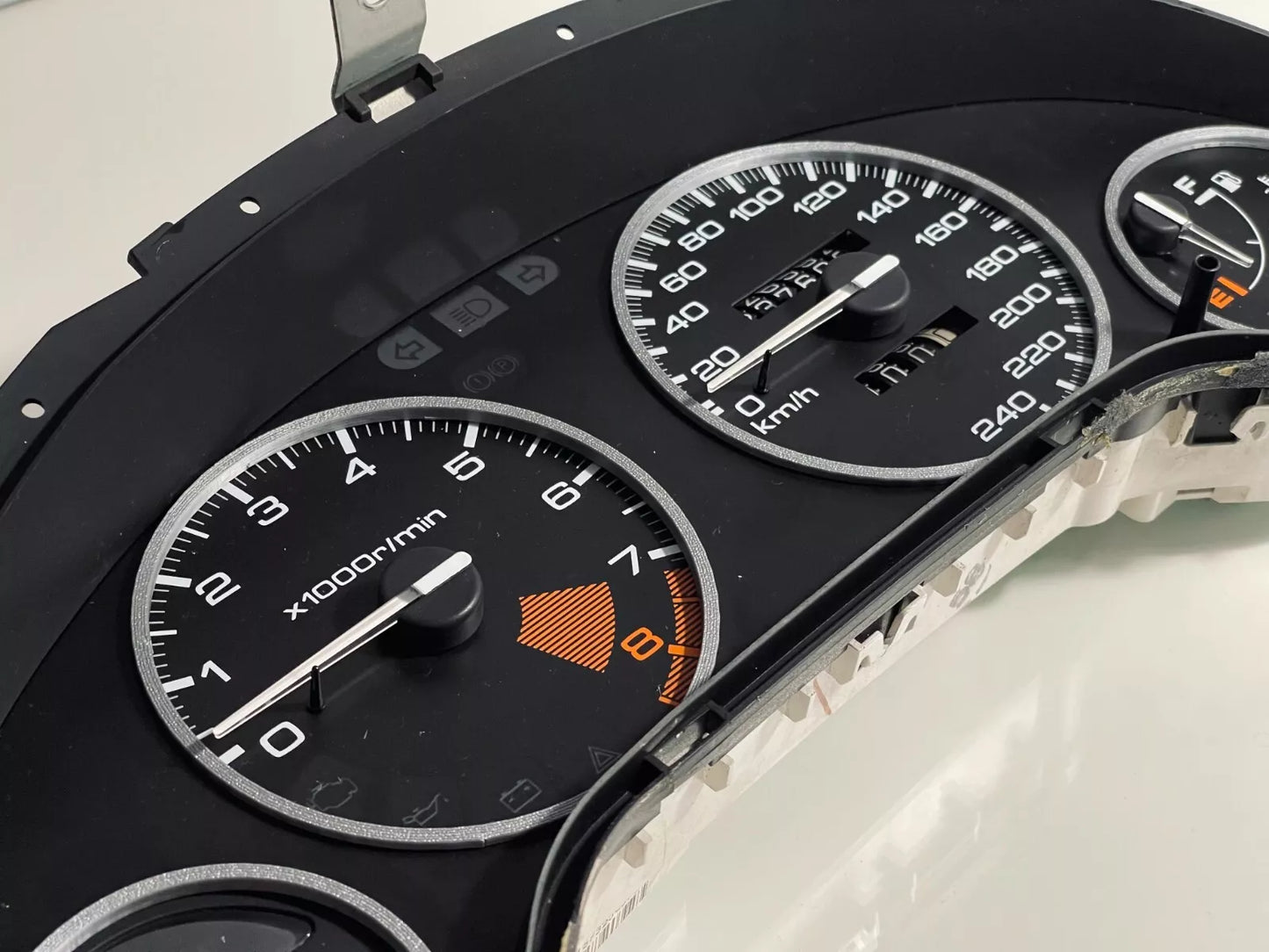 Honda Del Sol Gauge Cluster Rings in silver