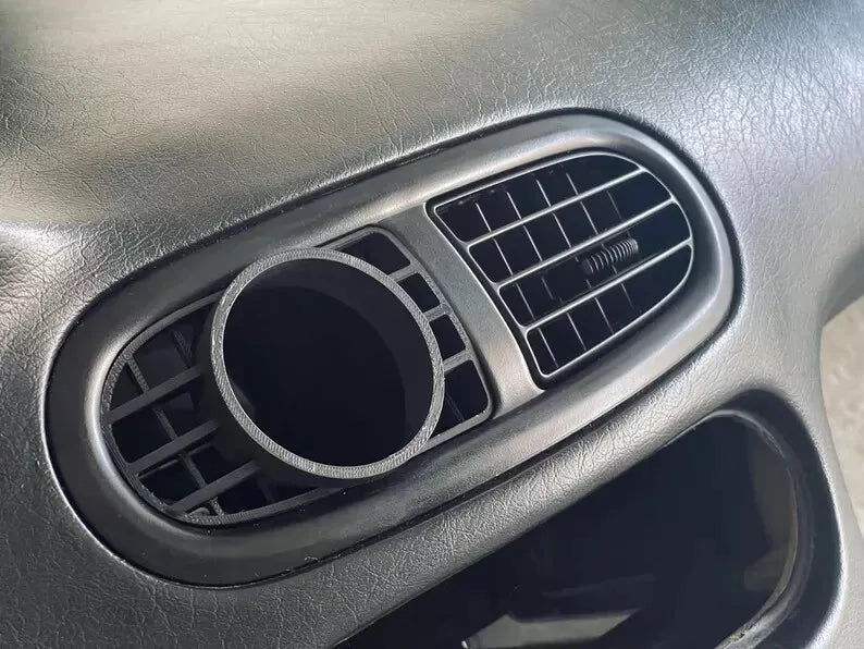 Close-up of Honda Del Sol Center Gauge Pod installed in center console