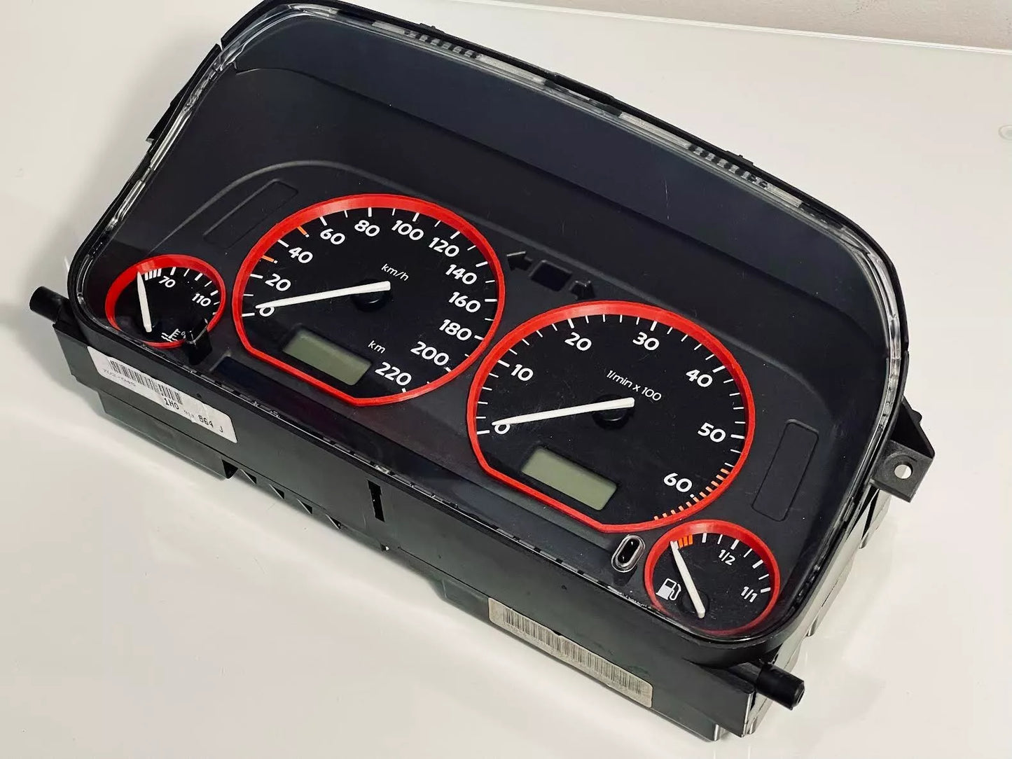 VW Golf MK3 Gauge Cluster Rings in red