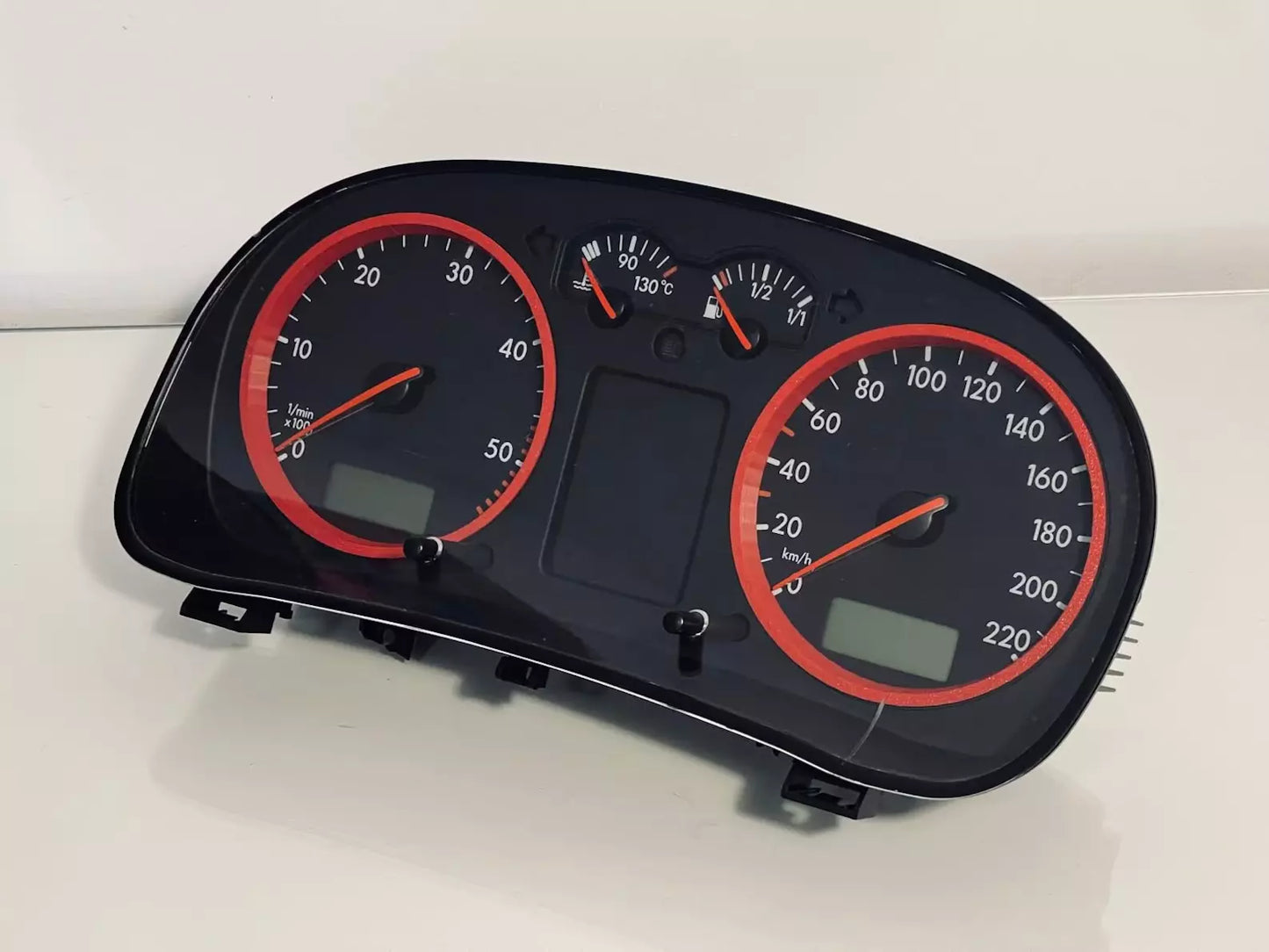 VW Golf MK4 Gauge Cluster Rings in red