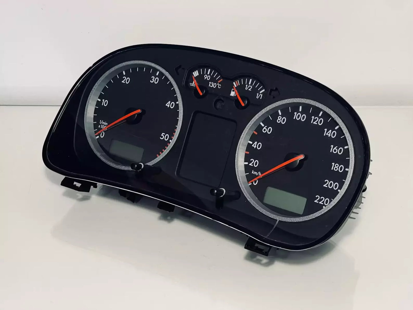 VW Golf MK4 Gauge Cluster Rings in silver