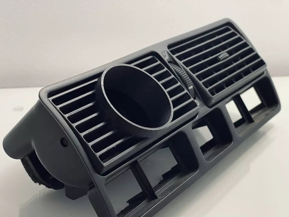 Close-up of VW Golf MK4 Center Gauge Pod installed in center console