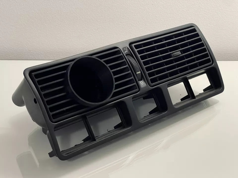 Close-up of VW Golf MK4 Center Gauge Pod installed without gauge