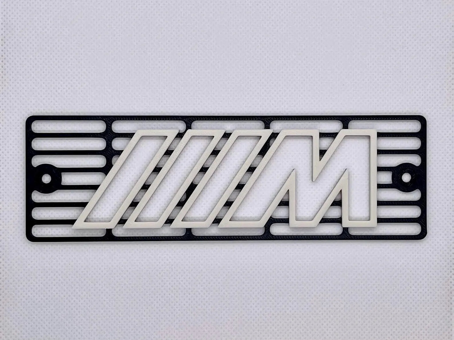 Custom 3D printed ///M-style turn signal cover for the BMW E30 front indicator housing.
