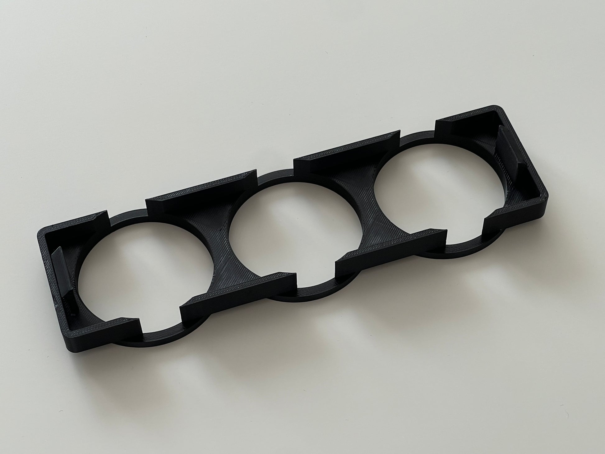 Honda Civic EK tripple gauge pod back side, shown on a plain light gray background.