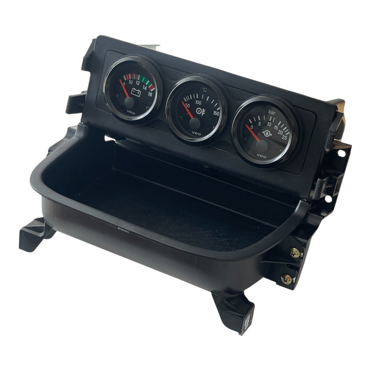Honda Civic EK tripple gauge pod holder installed in center console dashboard