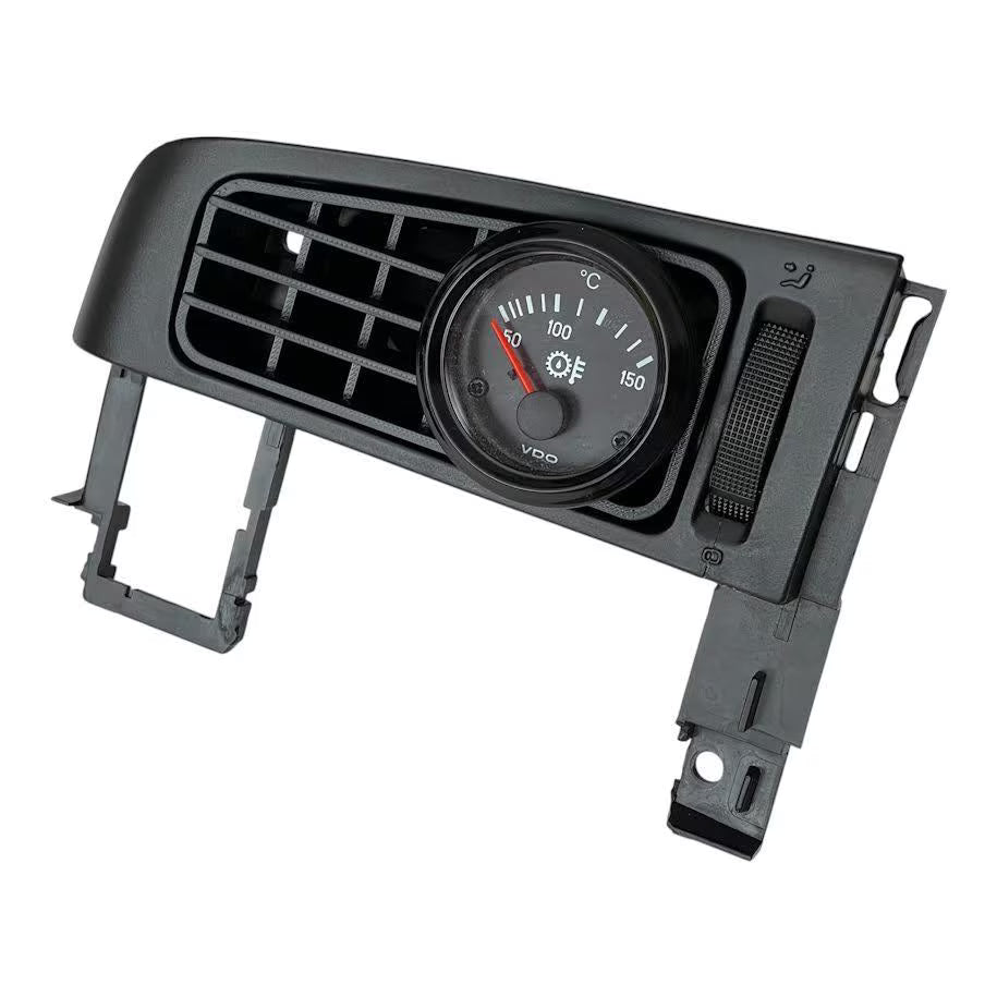 3D printed driver side gauge pod installed in a VW Golf 3 dashboard with a single aftermarket gauge.